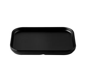 Hudson Platter Rect. Straight Side Matte Black 8"x5-3/4"