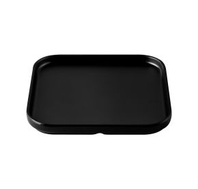 Hudson Plate Square Straight Side Matte Black 8-1/8'"