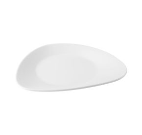 Korda Plate Round in Triangle Matte White 8"