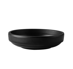 Small Dish Round Stackable Matte Black 10oz 5-1/2"