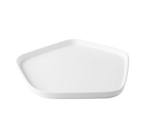 Pentanova Plate Pentagon Straight Side Matte White 9-3/8"