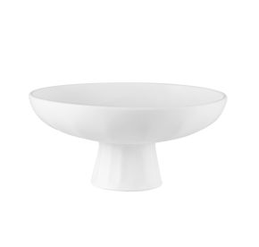 Bowl Round Footed Matte White 52oz 10"x4-5/8"H