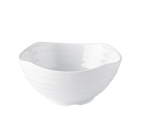 Seashell Bowl Square White 25oz 6-1/2"