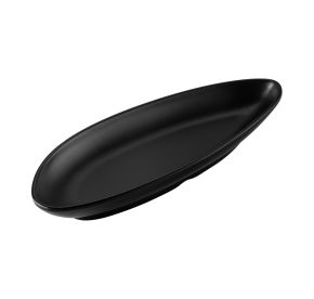 Shelton Platter Triangular Coupe Matte Black 11-1/8"