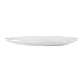 Shelton Platter Triangular Coupe Wide Matte White 15-3/8"