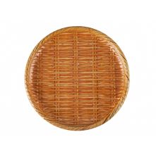 Bamboo Grove Plate Round Wooden Brown 10"