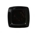 Square In Square Plate Black 6 7/8"