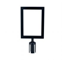 Frame Stanchion Sign Metal Black