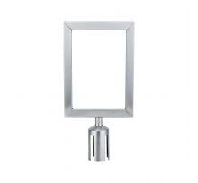 Frame Stanchion Sign Stainless Steel Silver