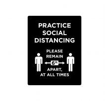 Sign Stanchion PRACTICE SOCIAL DISTANCING