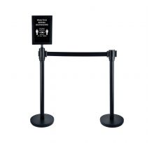 Stanchion/Sign Set PRACTICE SOCIAL DISTANCING
