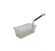Fry Basket Nickel-Plate 11x 5-3/4x4-3/8" with Front Hook Black Handle