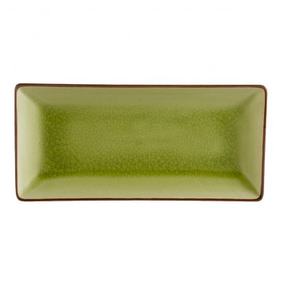 Rect. Platter Golden Green 11 1/2"
