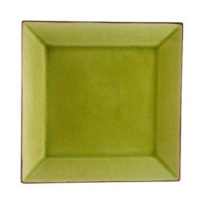 Square Plate Golden Green 5"