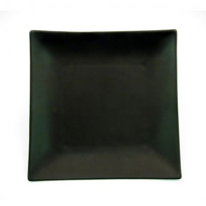Square Plate Non-Glare Glaze Black 9"