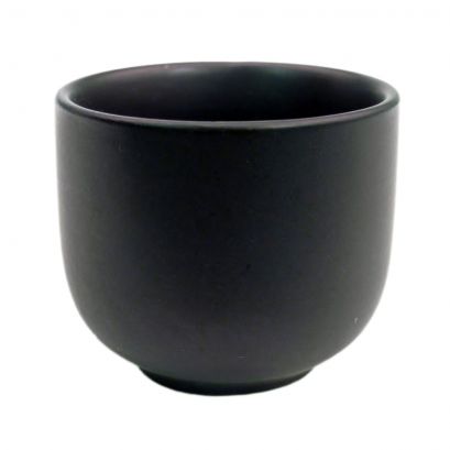 Wine Cup 1.5oz Non-Glare Glaze Black 2"