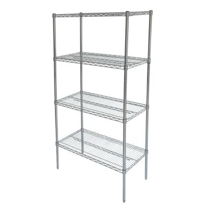 Chrome Plated Wire Shelving Set 36" x 18" x 72"