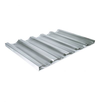 French Baguette Pan AL 26" x 18" 5-Loaf Wide 