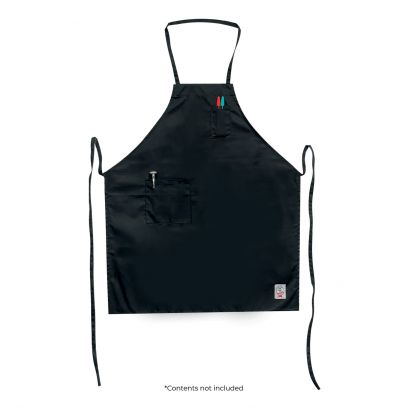 Chef's Pride Bib Apron Full Length w/ Pocket Black