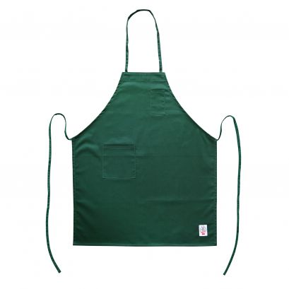 Chef's Pride Bib Apron Full Length w/ Pocket Green