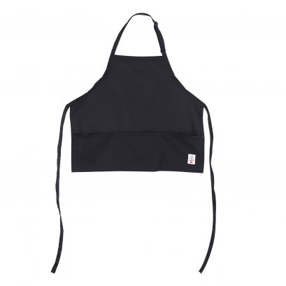 Chef's Pride Bib Apron Mid-Length Adjustable 3-Pocket Black