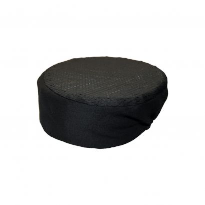 Chef's Pride Pillbox Chef Hat 3-1/2"H Black L/XL
