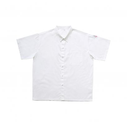 Chef's Pride Shirt Snap Button White S