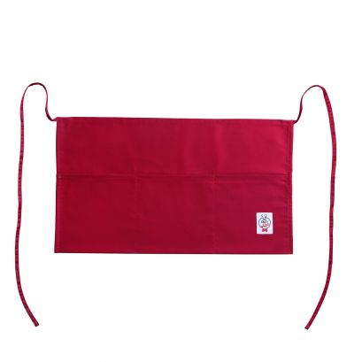Chef's Pride Waist Apron 3-Pocket Red