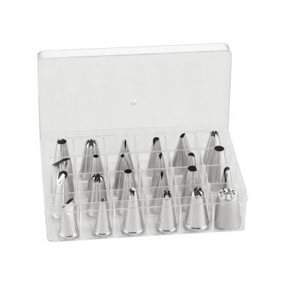 Decorating Tip Set Stainless Steel 24-PC