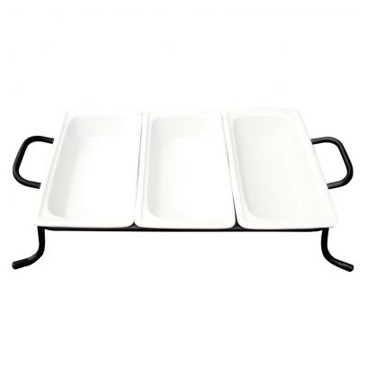 1/3 GN Panx3 W/ 2 Divider Bars & Rect. Rack 12 3/4"