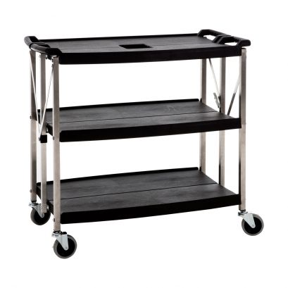 3-Tier Foldable Utility Cart 39"L x 20-3/4"W x 36"H