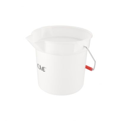 Bucket Round Poly White 10 qt.
