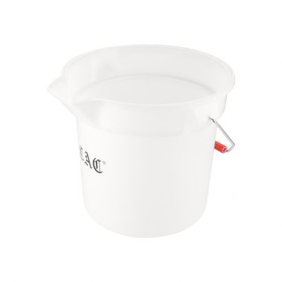 Bucket Round Poly White 14 qt.