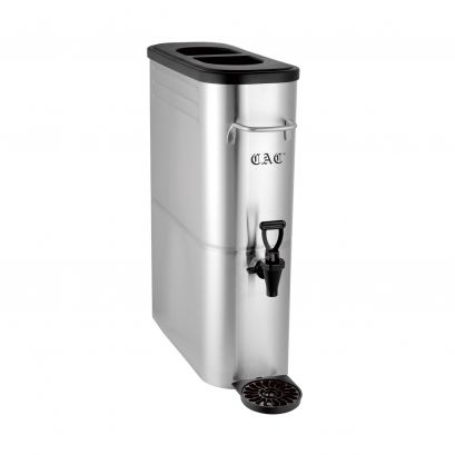 Iced Tea Dispenser Stainless Steel Slim W/ Valve 5 Gal.