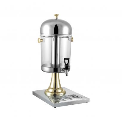 Beverage Dispenser SS/PC W/ Ice Core 2.2 Gal. Silver/Gold