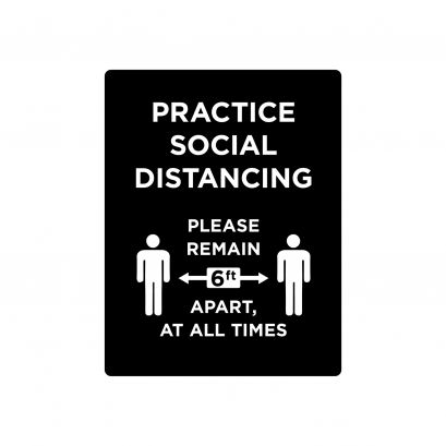 Sign Stanchion PRACTICE SOCIAL DISTANCING
