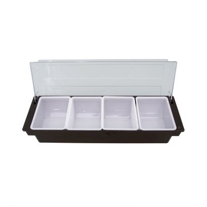 ABS Plastic Condiment Holder 4-Compartment