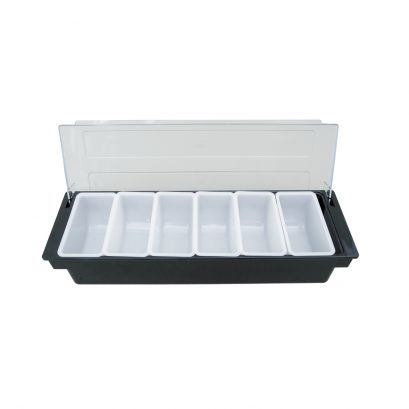ABS Plastic Condiment Holder 6-Compartment