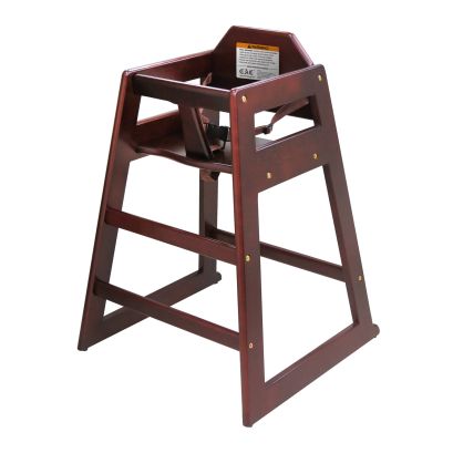 High Chair Wooden 29-3/4"H Assembled Mahogany