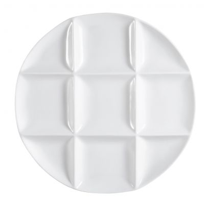9 Compartment Round Tray 12"