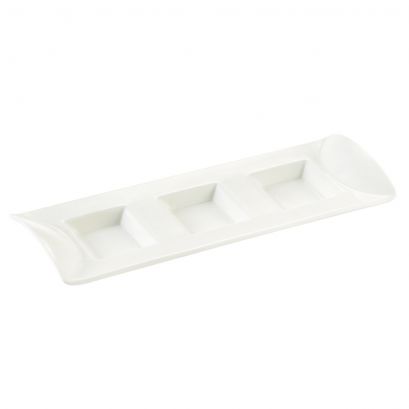 3 Compartment Rect. Tasting Tray 0.5ozx3 10 1/8"
