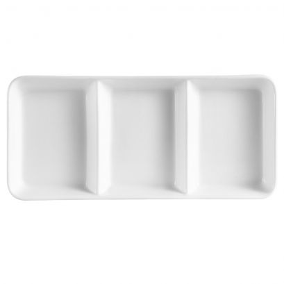 3 Compartment Rect. Tray 6ozx3 12 1/2"
