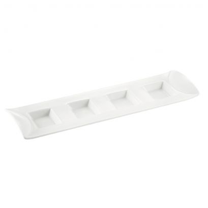 4 Compartment Rect. Tasting Tray 0.5ozx4 12 7/8"