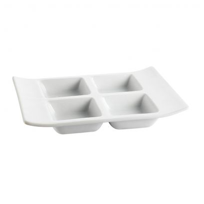 4 Compartment Rect. Tasting Tray 1ozx4 8"