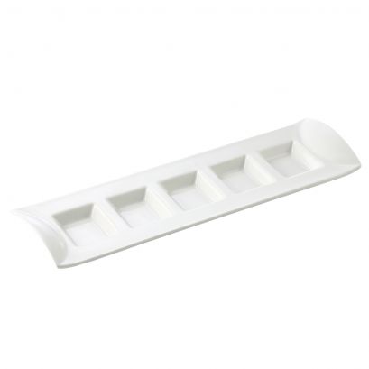 5 Compartment Rect. Tasting Tray 0.5ozx5 13"
