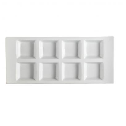 8 Compartment Rect. Tasting Tray 1ozx8 13 1/2"
