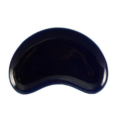 Crescent Shape Salad Plate Blue 8 3/4"