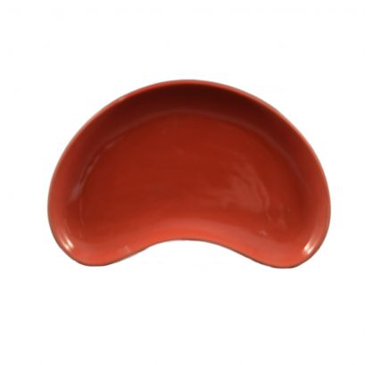 Crescent Shape Salad Plate Red 8 3/4"