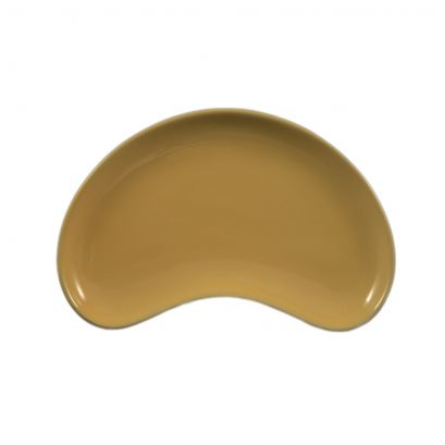 Crescent Shape Salad Plate Yellow 8 3/4"