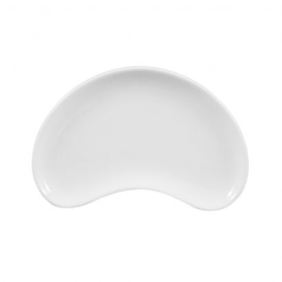 Crescent Shape Salad Plate White 8 3/4"